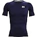 Under Armour UA HG Armour Comp SS, Maglietta sportiva a maniche corte, Uomo, Blu (Midnight Navy/White), L