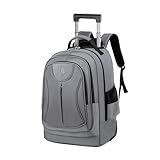 FANDARE 35L Laptop-Trolleys Herren Rollerrucksack 2 IN 1 Business Wandlungsrucksack Reiserucksack mit Rollen Trolley-Rucksack Rollen Handgepäck Notebook bis 15.6 Zoll Arbeit Aaktenkoffer Grau