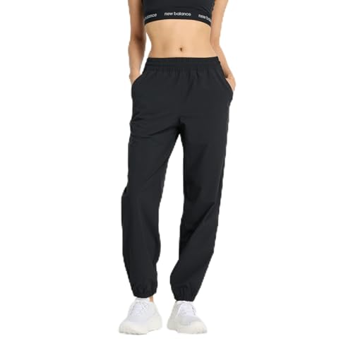 New Balance Women's Athletics Stretch Woven Jogger, Black, Large