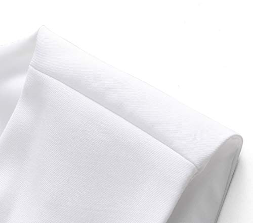 UNINUKOO Mens Suit Vest Slim Fit Formal Dress Casual Waistcoat Four Buttons Tuxedo Suit Vest US Size 40 White4