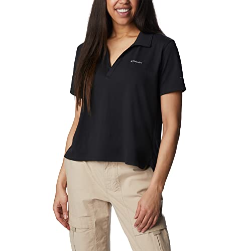 Columbia Women's Sun Trek Polo, Black, Large #TOP11