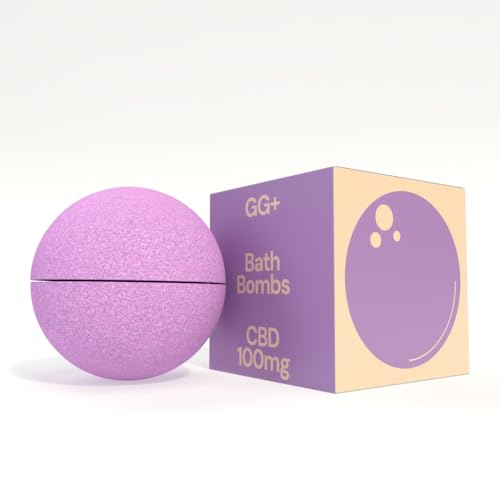 GG PLUS Bomba de Baño Relajante con 100mg de CBD y Lavanda - Set de Baño Aroma Natural - Bombas de Baño Niños Hidratación Profunda - Crea Entorno Relajante y Reconfortante - Complemento Sales de Baño