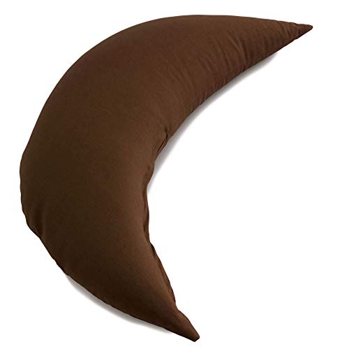 GIRAFFENLAND Kräuterkissen Mond ca. 50cm | braun | 8-Kräuter Duftkissen | mit zusätzlichem Bio-Inlett