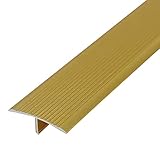 Aluminium-Schwellenleiste, mehrstufig, Übergangs-Bodenschiene für Laminierung auf Fliesen, einfache Montage, Gelb, 135 cm, langlebige und stilvolle Türlösung