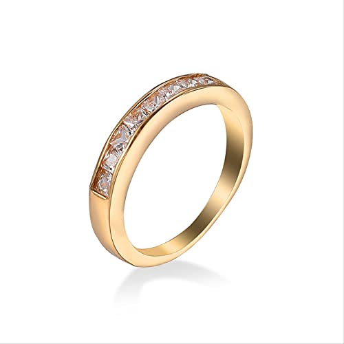 Bague pour femmes en argent 925, le cadeau de mariage idéal en zircon rond