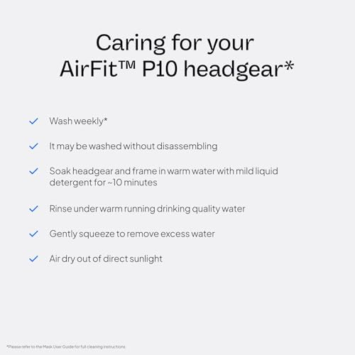 Image of Resmed AirFit P10 Headgear with Clip - Replacement CPAP Headgear - Frame System & Nasal Pillows Cushion Not Included - Pink