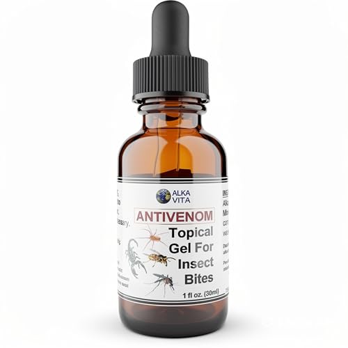 Insect Bites ANTIVENOM Gel Topical Treatment for Mosquito Spiders Snakes Ants & Other Poisonous Bites. Mineral Silicate University Certified