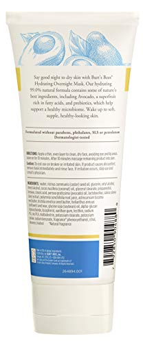 Burt's Bees Hydrating for Unisex, Overnight Mask, 2.5 Oz