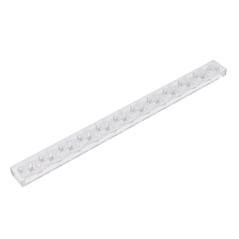 Gobricks 60479 Foundation Plate Plate 1x12 20Pieces GDS-508 Compatible with Lego Building Blocks Color:Trans-Clear