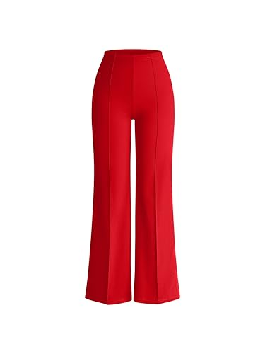 Image of OQQ Women Wide Leg Pants High Waist Casual Pants Fall Clothes Outfits