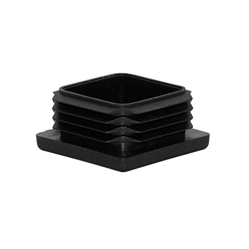 Image of Flyshop 45 x 45 mm Black Plastic Plugs Square Tubing End Caps Tube Inserts Chair Glides 8 Pack