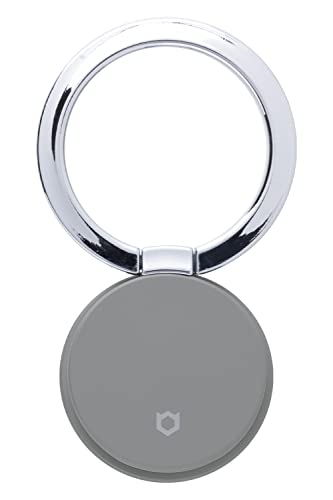 iFace スマホリング 薄型 iPhone/Android対応 360度回転 フラットタイプ (Reflection/グレー)【リングホルダー アイフェイス 落下防止 スタンド スマートフォン リング ホールドリング】