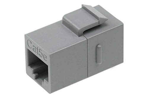 Cat5e Inline Coupler w/Keystone Latch - Gray