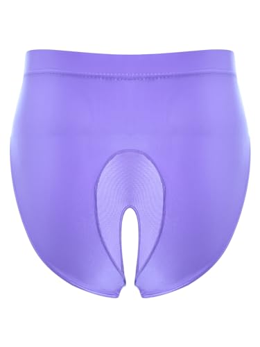 YiZYiF Sissy Panties Men's Silky Glossy Underwear Bikini Thongs Oily Swimming Lingerie Briefs4