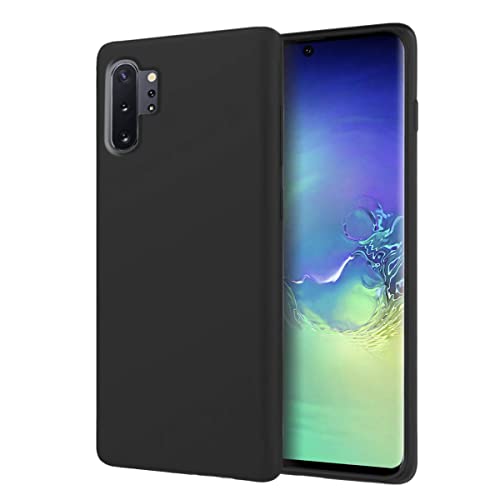 Image of LIRAMARK Liquid Silicone Soft Back Cover Case for Samsung Galaxy Note 10 Plus /Note 10+ (Black)