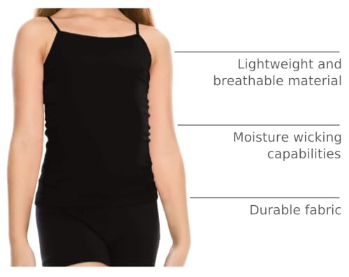 Image of Kurve Girl's Sleeveless Tank Top - Stretch Undershirts Cami Camisole, UV Protective Fabric, Rated UPF 50+ (Made in USA)