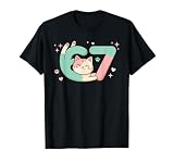 67 Funny Cute Cat Six Seven Meme Gen Z Alpha Humor Lovers T-Shirt
