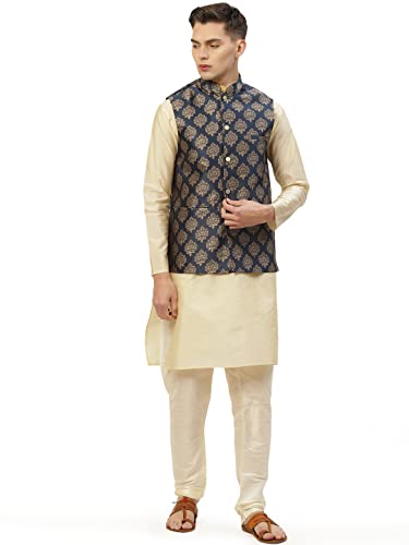 Image of Jompers Men's Woven Design Nehru Jacket.