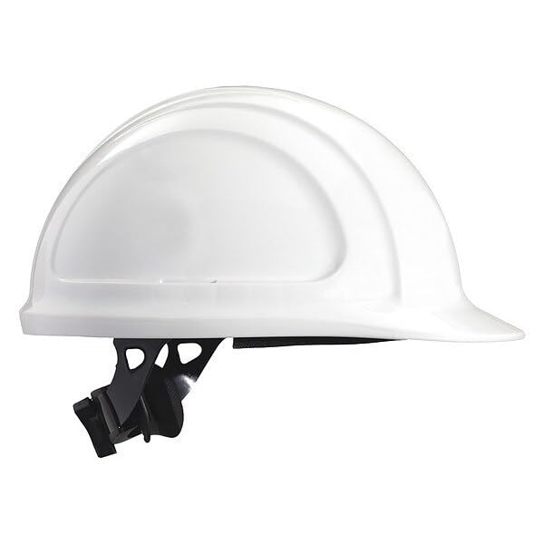 Hard Hat, Polyethylene, 4 Point Ratchet, Type 1, Class E, White, Mfr: N10R010000-A