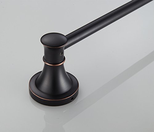 Ello&Allo Oil Rubbed Bronze Bathroom Accessories Sets, Wall Mounted Towel Bar Holder Bath Hardware Set #TOP4