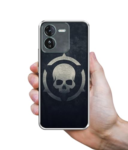 Image of Skull Pattern Print Design Printed Silicon Soft TPU Back Case Cover for iQOO Z9 5G, Multicolor