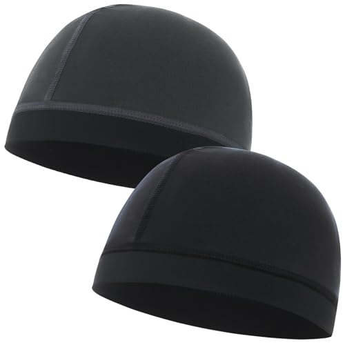 2PCS Cotton Stocking Wave Cap for Men, Wave Caps for 360 540 720 Waves, Good Compression Over Durag Sleeping Skull Hat