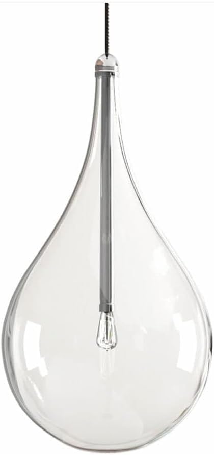 Lámpara colgante de cristal lágrima con cable ajustable para techo de comedor