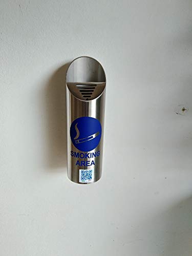 INOXLM Cenicero de acero inoxidable de exterior de pared para decoración de pub, bar, pizzería o restaurante
