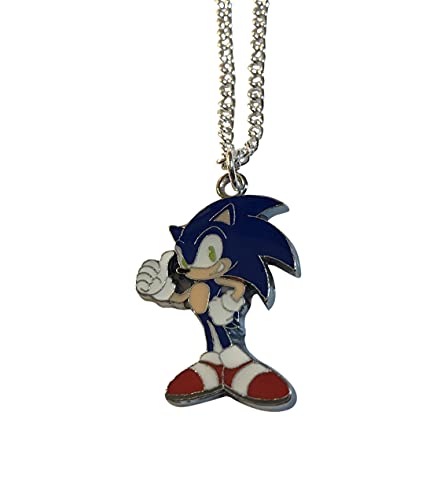 Sonic Inspired Medallion on Silver Plated Chain Gift Boxed (16" Silver Plated)2