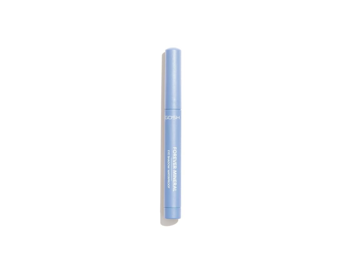 GOSH Forever Mineral Matte Eyeshadow Stick 020 Matt Blue – Cream‑to‑Powder Matte White Eye Shadow Crayon, Longwear, Smudge‑Proof, Waterproof & Travel‑Friendly