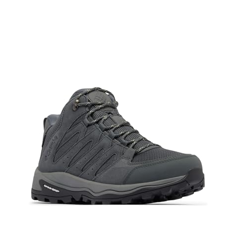 Columbia Mens Redmond IV Mid Waterproof Hiking Shoe, Graphite/Citron Haze, 8