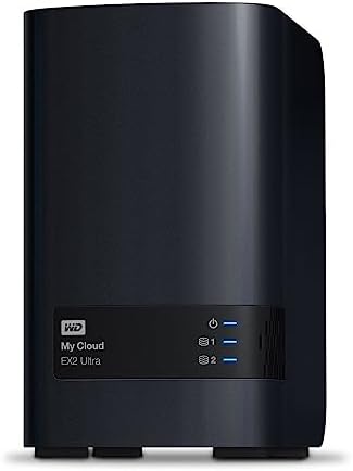 WD 8 To My Cloud EX2 Ultra NAS 2 baies - Stockage en réseau RAID, synchronisation de fichiers, streaming, serveur média, avec disques WD Red
