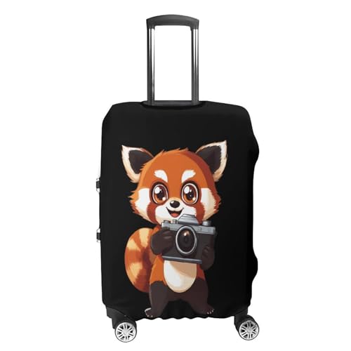 Cute Red Panda Camera Luggage Covers Suitcase Protector Case Fits 19-32 Inch L4