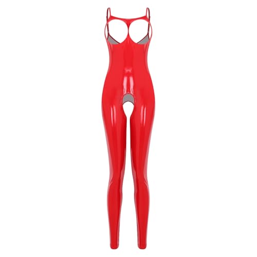 Body cuir femme érotique avec ouverture pour soirée en club