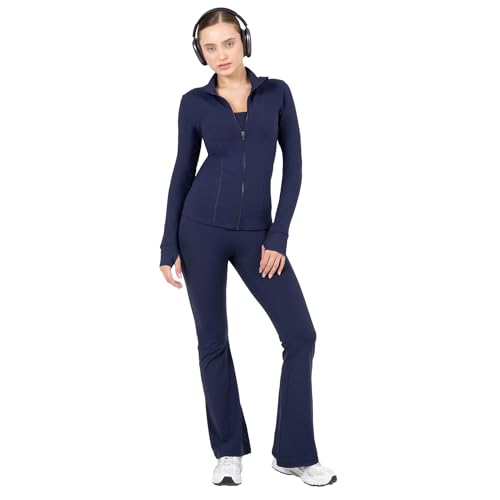 Image of YITTY Active Women's Ultraluxe Full Zip Jacket, Athleisure, 4-Way-Stretch, Thumbholes
