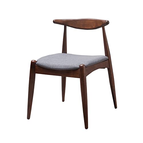 Christopher Knight Home 300007 Francie Fabric With Walnut Finish Dining Chairs thumb #4