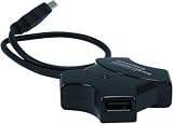 4-Port USB 2.0 Passive Hub - Supports a Data Transfer Rate of up to 480 Mbps, Plug-N-Play, Black