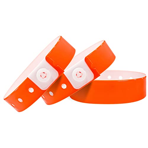 Wristall Orange Plastic Wristbands 500 Pack, Colored Wristbands for Events by WRISTALL - Used condition - US$30.91