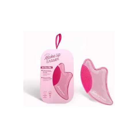 Puff Eraser, 2-in-1 Gua Sha Tool by The Original MakeUp Eraser – Gua Sha Massage and Silicone Facial Scrubber for Radiant, Youthful Skin Cover