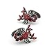 AVLUZ Crystal Scorpion Shape Cufflinks, Fashion Shirt Business Wedding Cuff Links Personalized Gift (Color : Red)