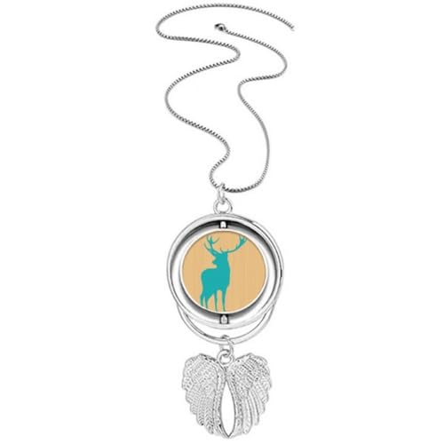 Collier ailes d'ange en bois bleu pour sublimer vos tenues d'été