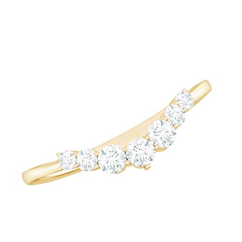 Certified Moissanite Enhancer Ring, D-Vs1 Quality, Moissanite Diamond Stackable Ring - Ready to Gift