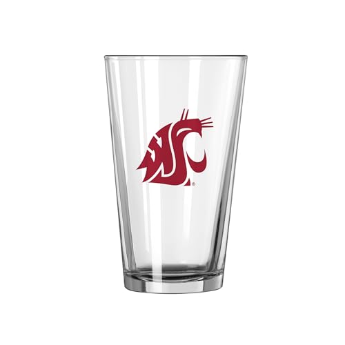 Image of Logo Brands NCAA 16 oz Pint Glass - Durable Glass With Bold Team Color- Chip-Resistant Rim Drinkware For Fans, Tailgates, Home Bars & Everyday Use