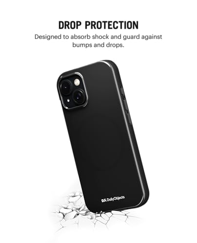 Image of DailyObjects Polycarbonate Enamel Bumper Magsafe Case For iPhone 14 Plus Compatible With Mag-Safe Wireless Charging | Black Hybrid Magnetic Back Cover