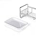 HULISEN Kitchen Sink Sponge Holder, 304 Stainless Steel Kitchen Soap Dispenser Caddy Organizer, Countertop Soap Dish Rack Drainer with Removable Drain Tray, not Including Dispenser and Brush