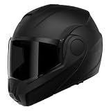 Casco reverse modulare MPH Artra nero per moto e scooter omologato ece 22.06 con pinlock (L 59-60)