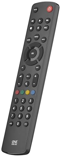 One For All URC1210 Contour Universal Control of TV/Smart TV - Guaranteed to work with all manufacturer brands - ,Black