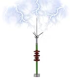 Lightning Rod, Insulated Lightning Rod Insulation Rod Accessories for Lightning Rod Three-Pole Spike Brass Detachable Lightning Protection Equipment Lightning Protection System for House,2100mm