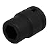 Aexit 3/4-inch Square Hand Operated Tools Drive CR-MO 19mm 6 Point Hex Impact Socket Black Model:41as231qo582