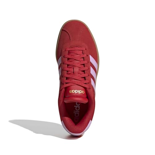 Image of adidas Womens Vl Court Bold Lace Up Sneakers Shoes Casual - Pink